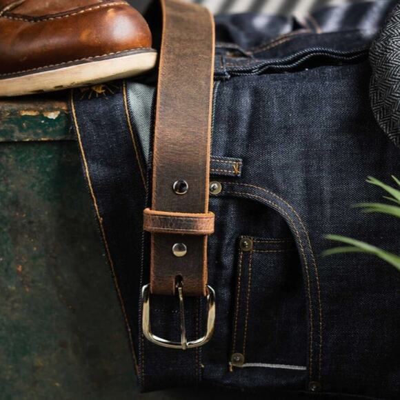 Hank Leather Goods Belts Crazy Horse Size 50 - Picture 2 of 6